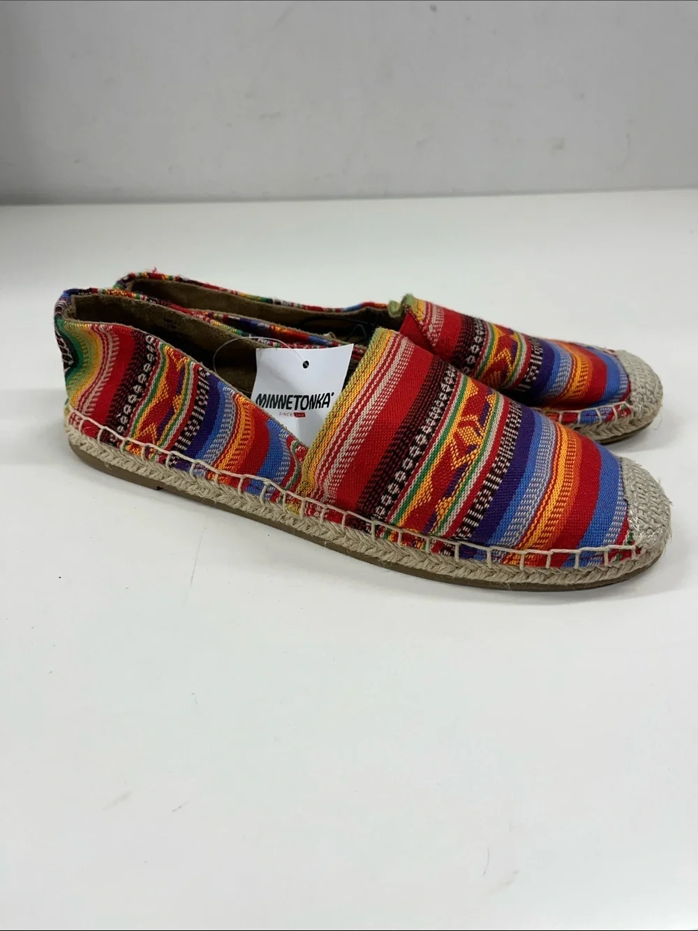 NWT Minnetonka Women's Pam Espadrille in Frisco Stripe Size 7
